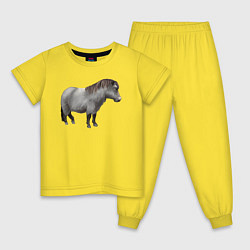 Пижама хлопковая детская Уэльский пони, цвет: желтый