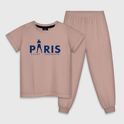 Пижама хлопковая детская PSG Мбаппе, цвет: пыльно-розовый