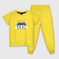 Пижама хлопковая детская URAL, цвет: желтый