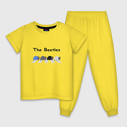 Пижама хлопковая детская The Beetles, цвет: желтый