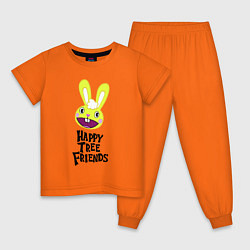 Пижама хлопковая детская Cuddles smile, цвет: оранжевый