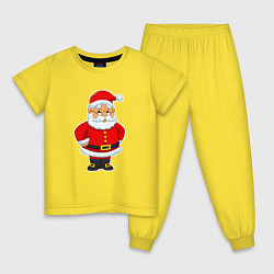 Детская пижама Мультяшный Санта Клаус в красном костюме