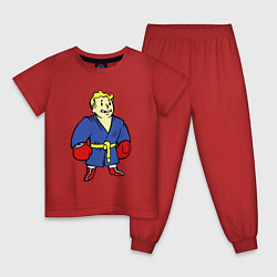 Пижама хлопковая детская Vault boy - boxer, цвет: красный