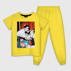 Пижама хлопковая детская Han Circus, цвет: желтый