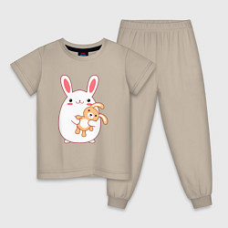 Детская пижама Круглый кролик с зайкой