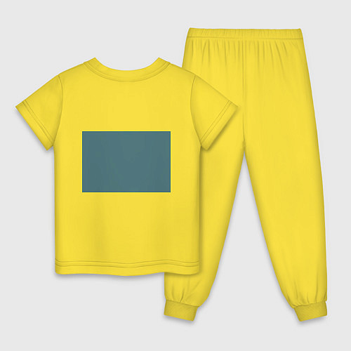 Детская пижама Леттеринг с новым 2023 годом кролика / Желтый – фото 2