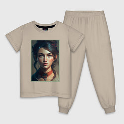 Детская пижама Девушка с темными волосами