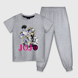 Пижама хлопковая детская Star Platinum stand of Jotaro Kujo, цвет: меланж