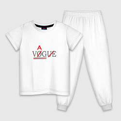 Пижама хлопковая детская VAG not VOGUE, цвет: белый