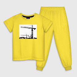 Пижама хлопковая детская КранЛибхер, цвет: желтый