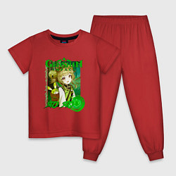 Пижама хлопковая детская Яо Яо дендро элемент, цвет: красный