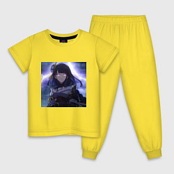 Пижама хлопковая детская Raiden love, цвет: желтый