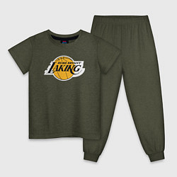 Пижама хлопковая детская Kobe Bryant laking, цвет: меланж-хаки