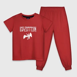 Пижама хлопковая детская Led Zeppelin падший ангел, цвет: красный