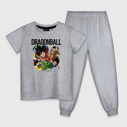 Пижама хлопковая детская Гоку из Dragonball, цвет: меланж