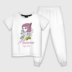 Пижама хлопковая детская Marianna - pulp fiction, цвет: белый