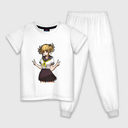 Пижама хлопковая детская Химико Тога - Моя геройская академия, цвет: белый