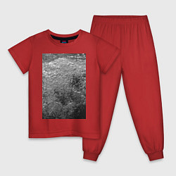 Пижама хлопковая детская Чёрные пузыри, цвет: красный