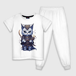 Детская пижама Аниме котик самурай