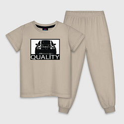 Пижама хлопковая детская BMW quality, цвет: миндальный