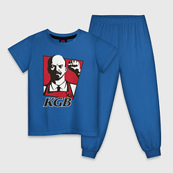 Пижама хлопковая детская KGB Lenin, цвет: синий