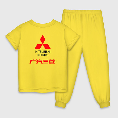 Детская пижама Mitsubishi motors sign / Желтый – фото 2