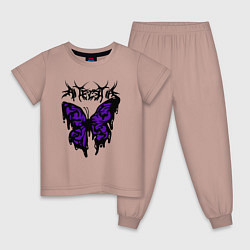 Детская пижама Gothic black butterfly