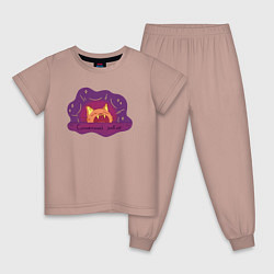 Детская пижама Солнечный заКот - кот закат