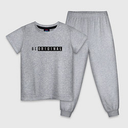 Пижама хлопковая детская Be original, цвет: меланж
