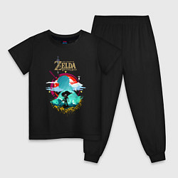Пижама хлопковая детская The Legend of Zelda - Link, цвет: черный