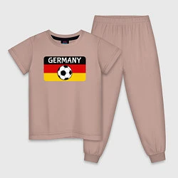 Пижама хлопковая детская Football Germany, цвет: пыльно-розовый