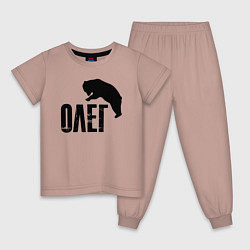 Детская пижама Олег и медведь