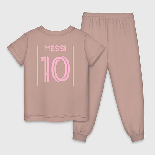 Детская пижама Лионель Месси ФК Интер Майами форма гостевая / Пыльно-розовый – фото 2