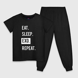 Детская пижама Eat Sleep EXO Repeat