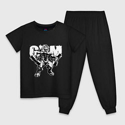 Пижама хлопковая детская Lion GYM, цвет: черный