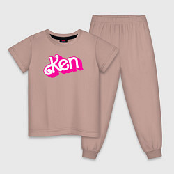 Детская пижама Логотип розовый Кен