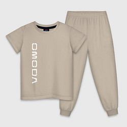 Детская пижама Omoda white vertical logo