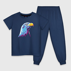 Пижама хлопковая детская Орел WPAP, цвет: тёмно-синий