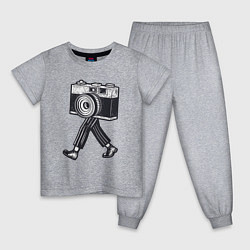 Пижама хлопковая детская Бродячий фотограф, цвет: меланж
