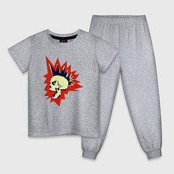 Пижама хлопковая детская Scream punk, цвет: меланж
