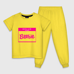 Детская пижама Hello my name is Barbie