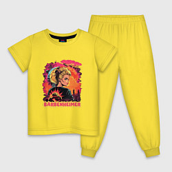 Пижама хлопковая детская Barbenheimer Barbie Oppenheimer, цвет: желтый