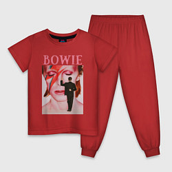 Пижама хлопковая детская David Bowie 90 Aladdin Sane, цвет: красный