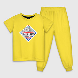 Пижама хлопковая детская Las Vegas, цвет: желтый