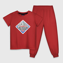 Пижама хлопковая детская Las Vegas, цвет: красный