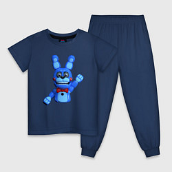 Пижама хлопковая детская Бон Бон, цвет: тёмно-синий