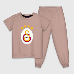 Пижама хлопковая детская Galatasaray fc sport, цвет: пыльно-розовый