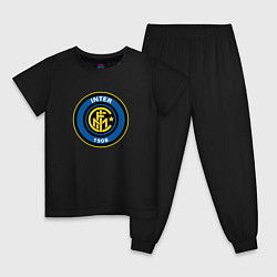 Пижама хлопковая детская Inter sport fc, цвет: черный