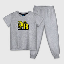 Пижама хлопковая детская Young Boys sport fc, цвет: меланж