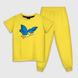 Пижама хлопковая детская Восточная сиалия, цвет: желтый